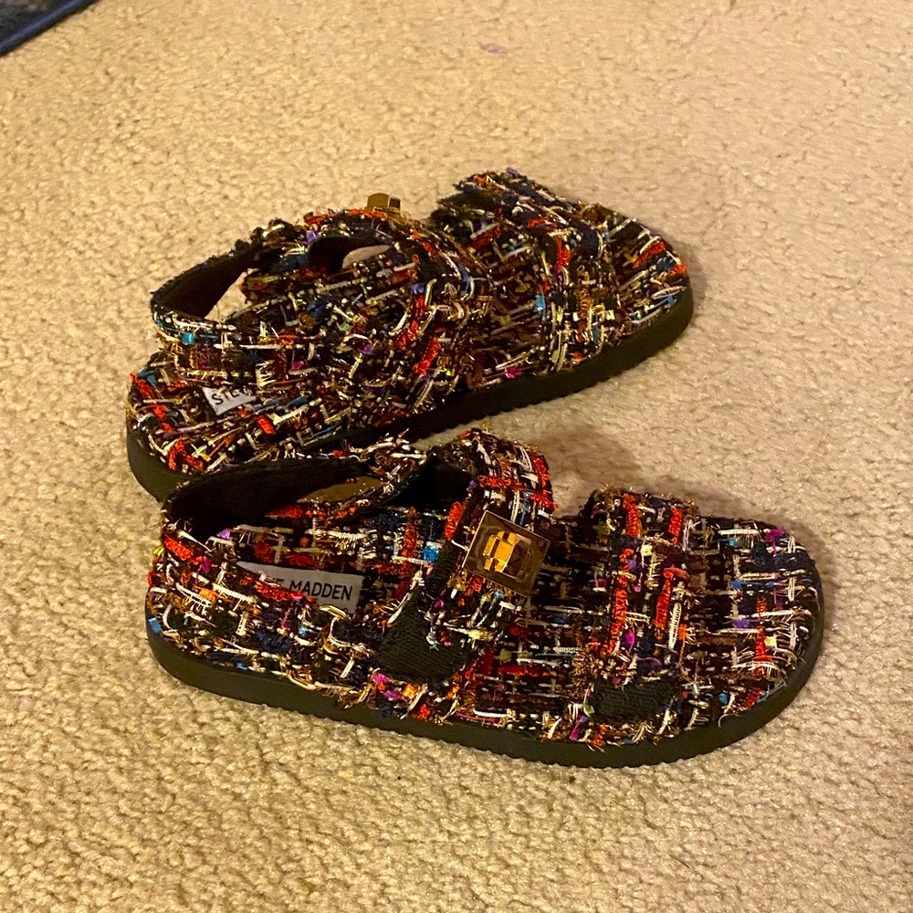 Steve Madden womens Colorful Tweed Sandals 6M